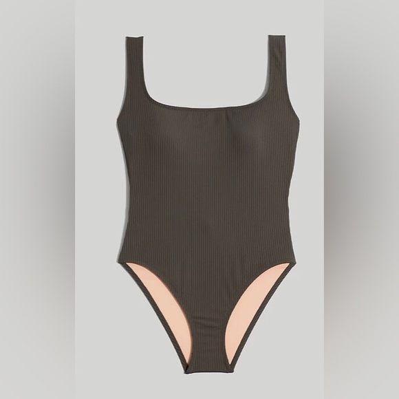 Madewell Second Wave Square Neck Tank swimsuit size M faded palm 🎉Host Pick🎉 - Picture 2 of 10